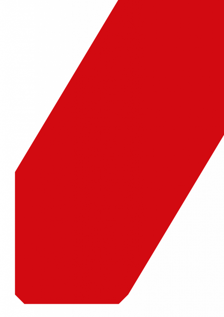 Slash placed in the top right corner