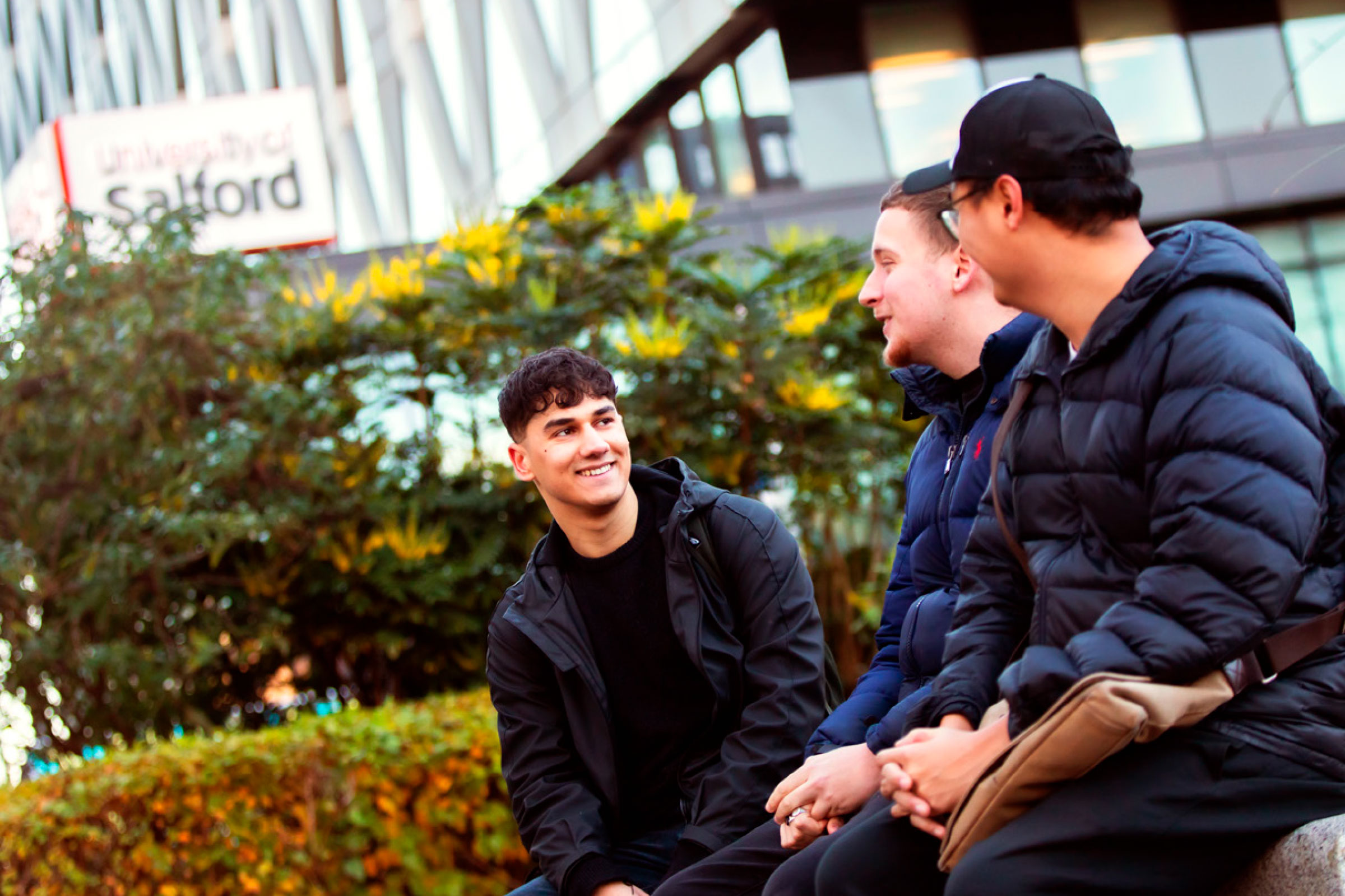 Students catching up on campus
