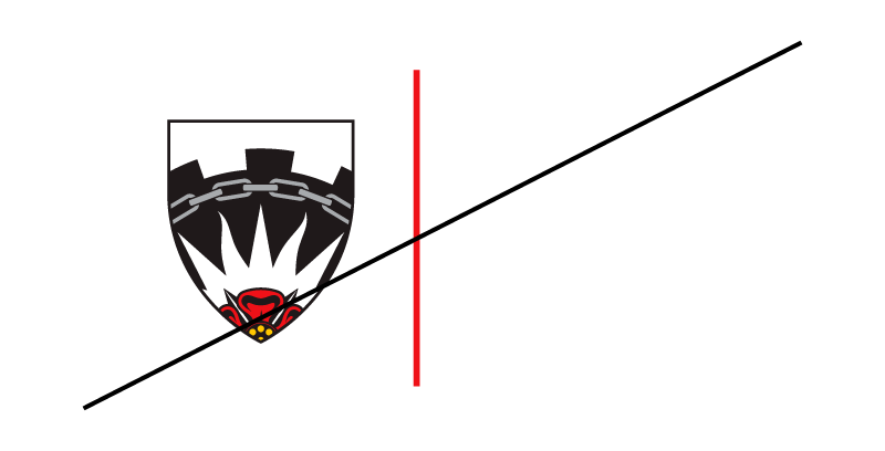 University of Salford logo with its text hidden and with a strikethrough