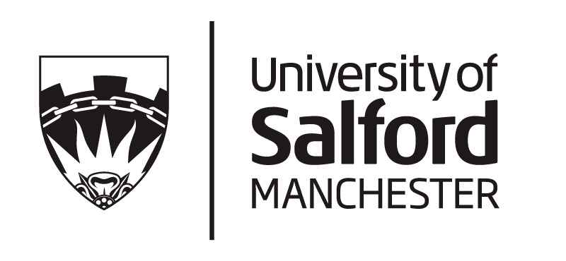 University of Salford logo unstacked black